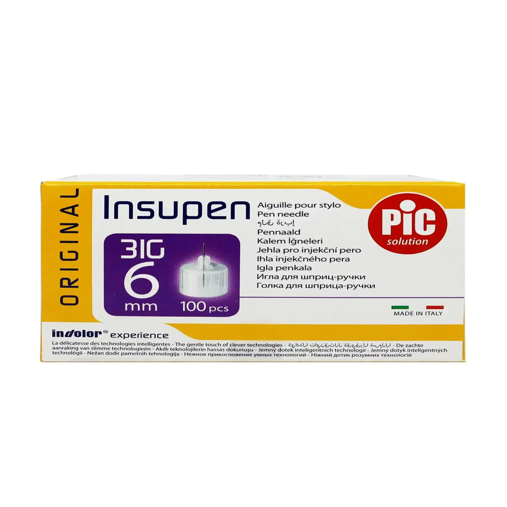 PIC INSUPIN NEEDLES 6 MM 100 PCS