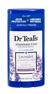 Dr Teals Aluminum Free Deodorant Lavender Vanilla Aluminum Free Deodorant 75 g