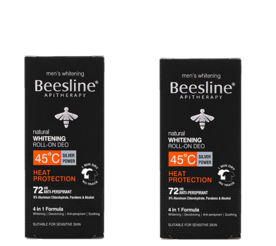 BEESLINE Natural Roll-on Deo Heat Protection 1+1