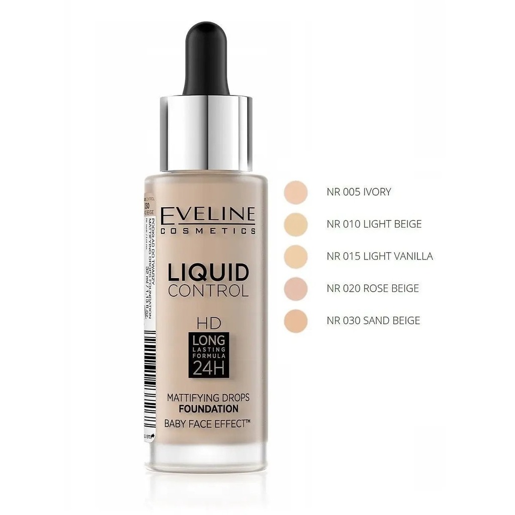 EVELINE Liquid Control Foundation (015 Light Vanilla)