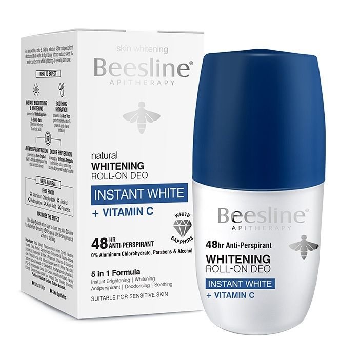 BEESLINE Roll On Deo Instant White + vit c 48 hr