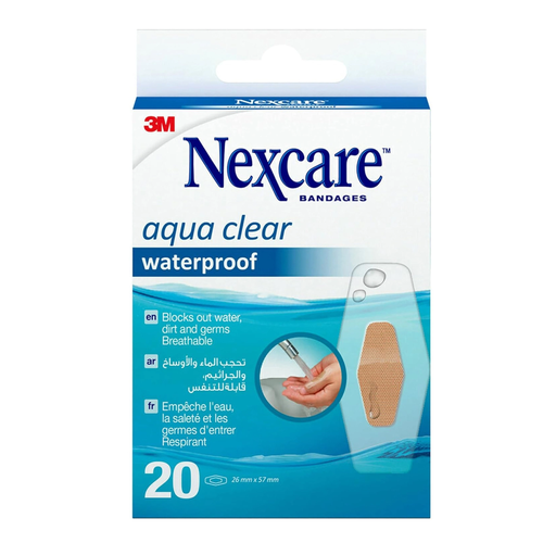 NEXCARE AQUA CLEAR WATERPROOF 20 PCS