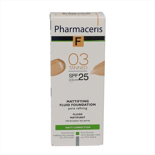 PHARMACERIS 03 Tanned SPF25 Mattifying Fluid Foundation